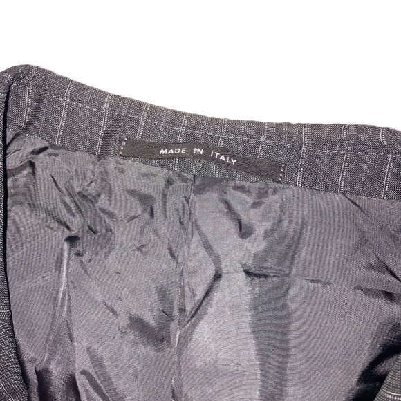 Armani Collezioni Gray Striped Wool Blend Suit Jacket Sz 46L - Picture 7 of 7